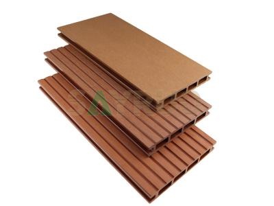 sol extérieur texture bois creux imperméable bois plastique composite wpc platelage