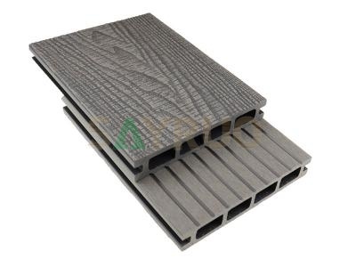 Japon qualité grain de bois gris profond gaufrage anti-pourri wpc platelage extérieur composite platelage pour projet extérieur
