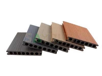 Groove Co Extrusion WPC Decking Hollow Deck Board Gaufrage
