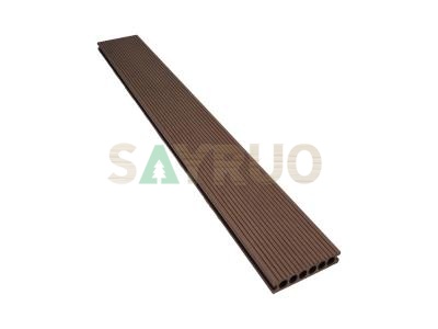 Planche de terrasse composite creuse à effet grain de bois de qualité domestique