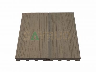 Terrasse composite extérieure en WPC solide et étanche, en forme de M, à faible entretien, coextrudée