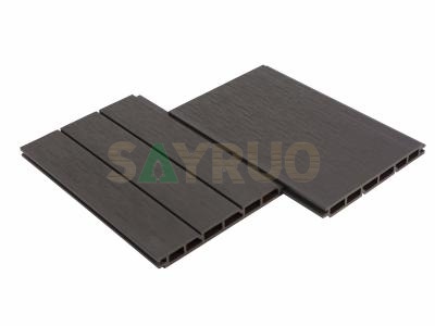 Clôture économique en composite composite creux coextrudé rainuré – Clôture extérieure composite durable et nécessitant peu d'entretien