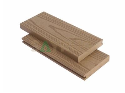 Planche de départ/d'arrêt pour terrasse extérieure en composite bois-plastique massif coextrudé résistant à l'usure | Finition parfaite