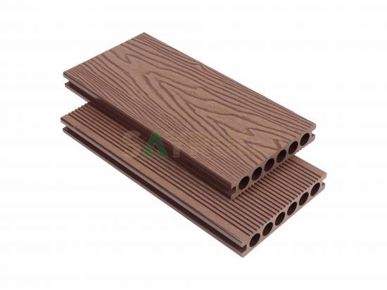3D wooden grain embossed composite decking