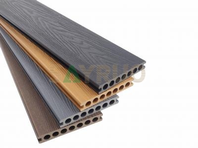 Fourniture d'usine - Lames de terrasse WPC colorées à grain réaliste - Résistantes à la moisissure et à l'humidité - Installation facile par clips