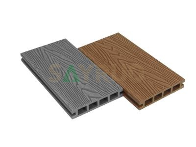 Prix d'usine compétitifs. Revêtement de terrasse extérieur durable en composite bois-plastique à relief profond.