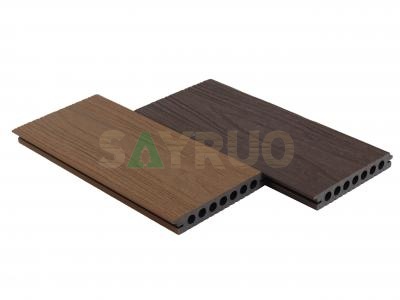 Lame de terrasse WPC coextrudée premium sans joint | Terrasse composite extérieure avec grain de bois 3D