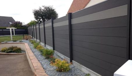 extérieur écologique clôture de jardin composite pas cher WPC clôture