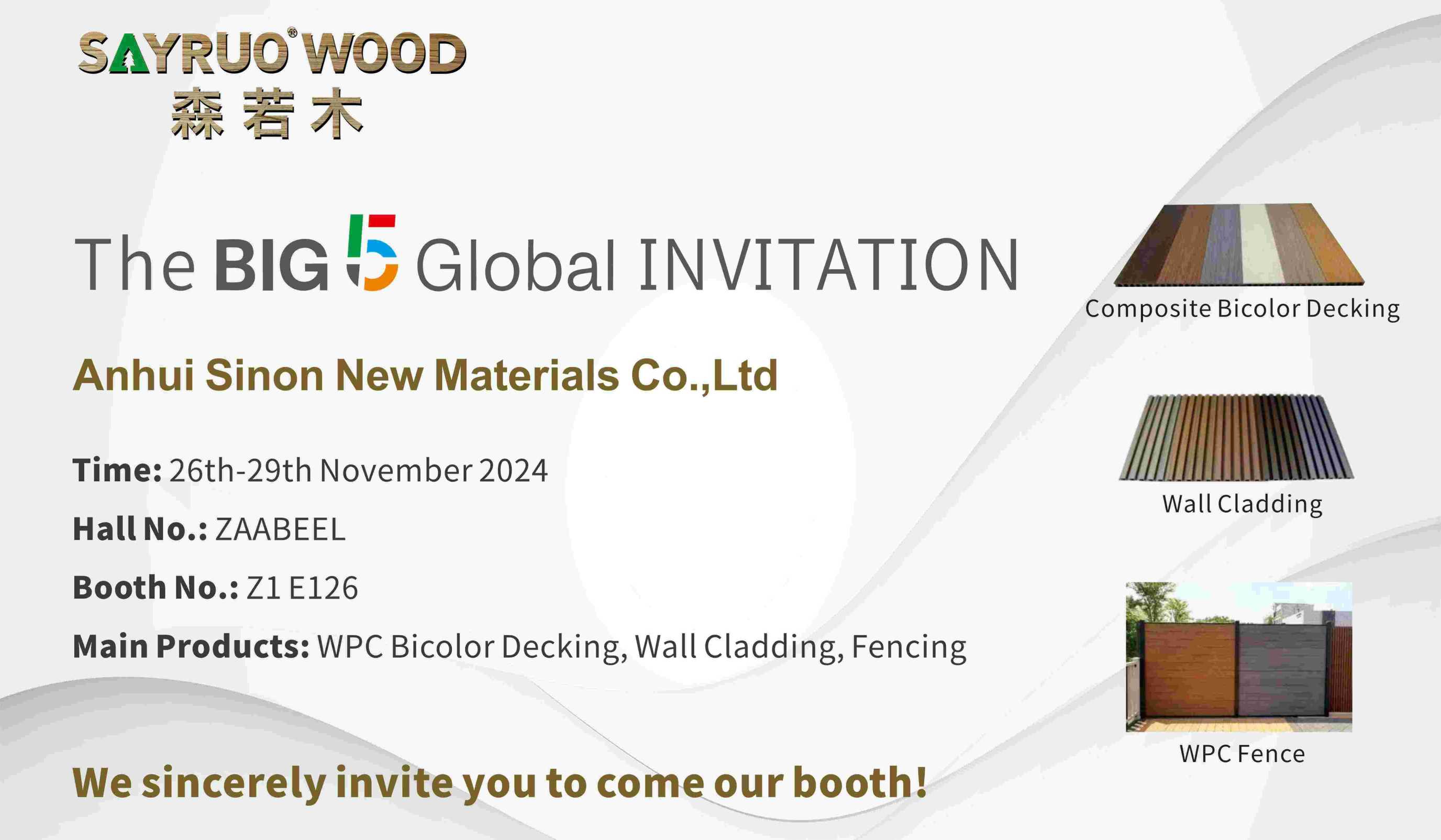 Rencontrez Sayruo Wood sur le Big 5 Dubaï 2024 dans le Hall: Zaabeel, stand: Z1 E126 du 26 au 29 novembre